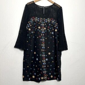 New Akemi + Kin By Anthropologie Black Floral Dress Size 14